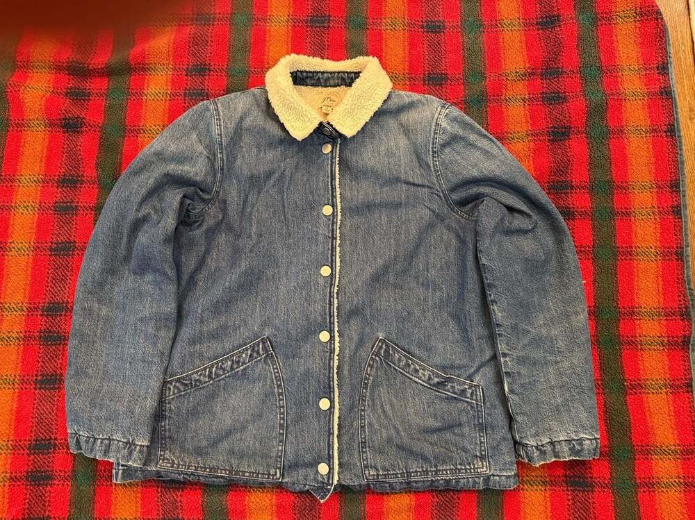 J.Crew Sherpa-Lined Denim Chore Jacket